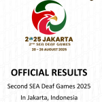 OFFICIAL RESULTS – Second SEA Deaf Games 2025 In Jakarta, Indonesia