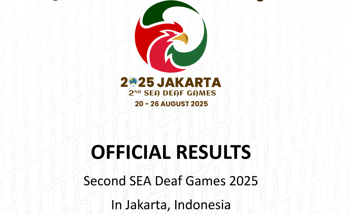 OFFICIAL RESULTS – Second SEA Deaf Games 2025 In Jakarta, Indonesia